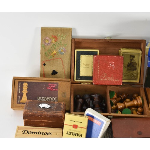 334 - A Large Collection Of Vintage Gaming Items Including Playing Cards And Dominoes