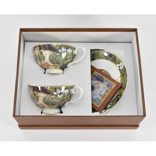 337 - A Delightful Boxed Cup And Saucer Set Featuring A Stanislaw Wyspianski Macierzynstwo Design.