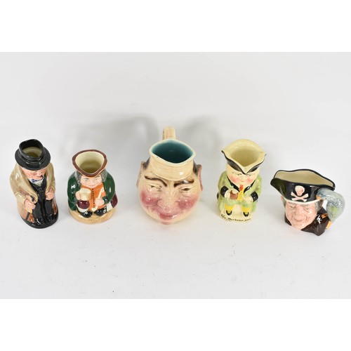 344 - A Collection Of 5 Character / Toby Jugs Including Winston Churchill (A/F).