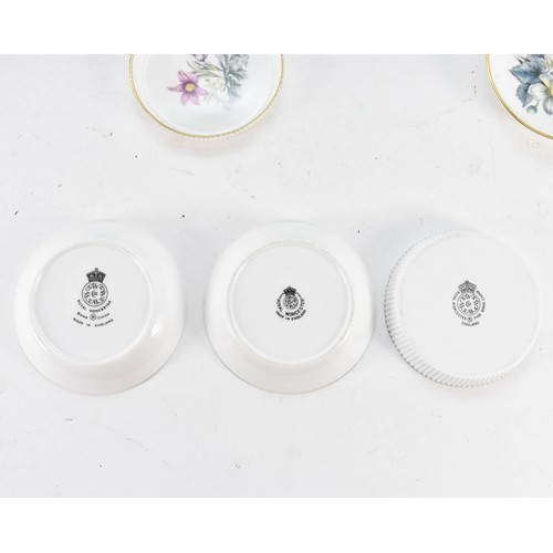 345 - A Quantity Of Royal Worcester Pin Dishes Including A Boxed Set.