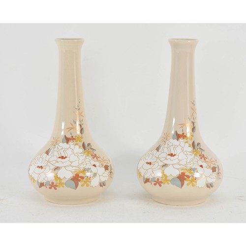 356 - A Pair Of Poole Pottery Kandy Bud Vases. 15cm Height.