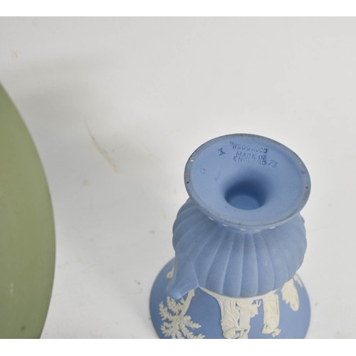 364 - A Collection Of 8 Wedgwood Jasperware Items Including Blue/White and Green/White.