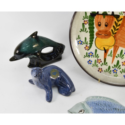 376 - A Collection Of 6 Various Animal Themed Pottery Items Including A Sylvac Horse