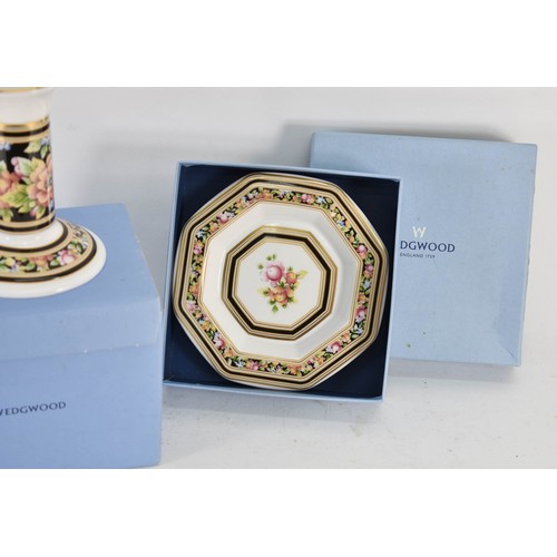 382 - 2 Wedgwood Clio Boxed Items Including A Candle Stick And Small Plate.