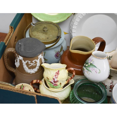 399 - A Mixed Lot Of Items Including A Jasperware Style Jug