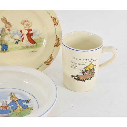 401 - A Collection Of 3 Childrens Ceramics Including A Wedgwood Peter Rabbit Cup And A Royal Doulton Bunni... 