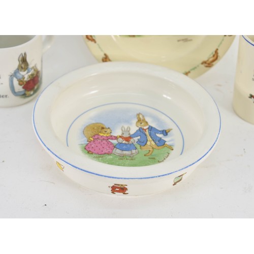 401 - A Collection Of 3 Childrens Ceramics Including A Wedgwood Peter Rabbit Cup And A Royal Doulton Bunni... 