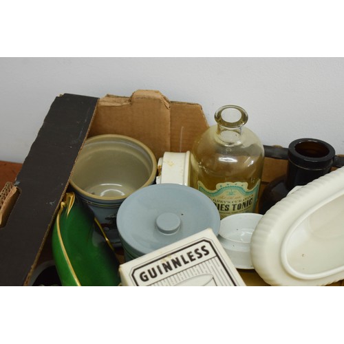 405 - A Mixed Lot Including A Guinness Glass And Bovril Bottle