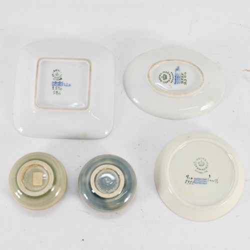 414 - 3 Royal Copenhagen Items (1 A/F) Plus 2 Trinket Pots