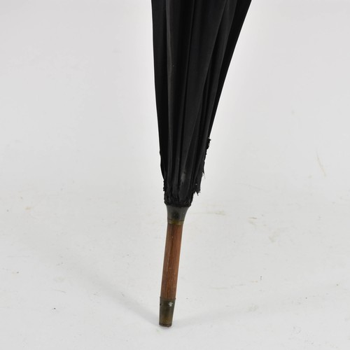 418 - An Antique Brigg Of London Parasol Umbrella Featuring A Hallmarked Silver Banded Handle