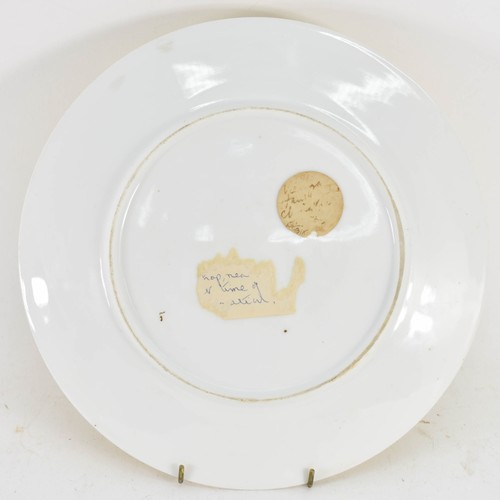 419 - An Antique Yellow And Gold Hand Painted Royal Vienna Porcelain Plate Featuring A Cherub Signed Chlor... 