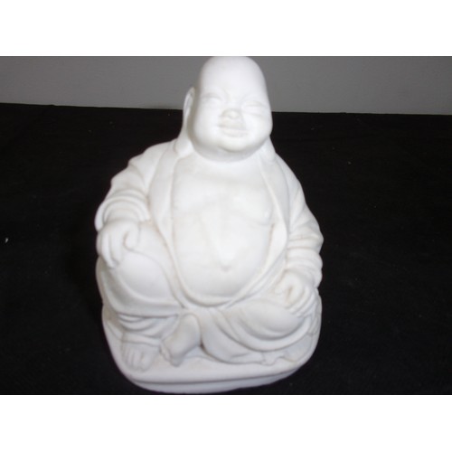 431 - Carved Onyx Elephant and a Buddha with a bit of a Smile