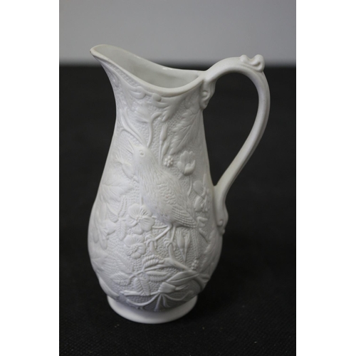 536 - Lovely Pair of White Pottery Portmeirion Parian Jugs