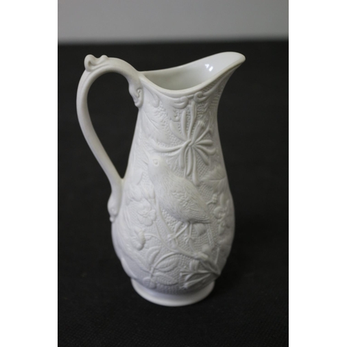 536 - Lovely Pair of White Pottery Portmeirion Parian Jugs