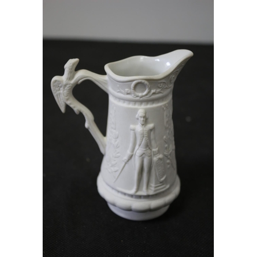 536 - Lovely Pair of White Pottery Portmeirion Parian Jugs