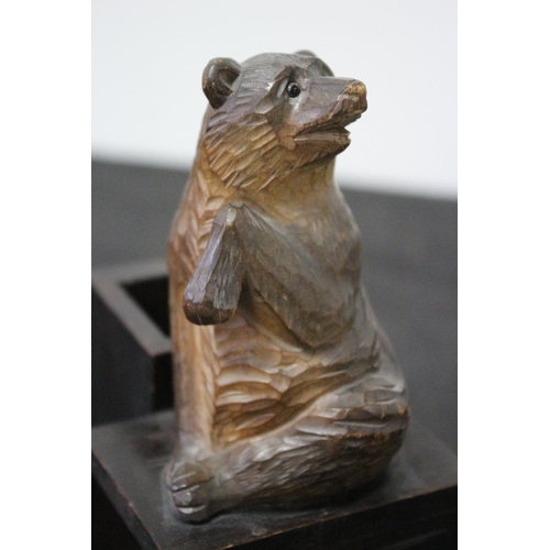 550 - Believed to be Japanese - Vintage Sitting Bear Desk Item - Could be possibly Black Forest?