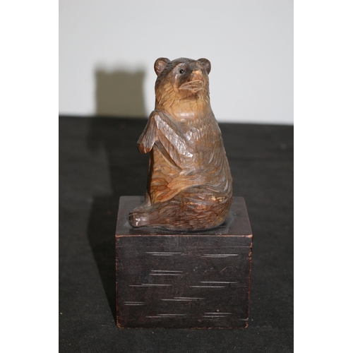 550 - Believed to be Japanese - Vintage Sitting Bear Desk Item - Could be possibly Black Forest?