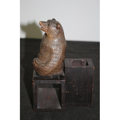 550 - Believed to be Japanese - Vintage Sitting Bear Desk Item - Could be possibly Black Forest?