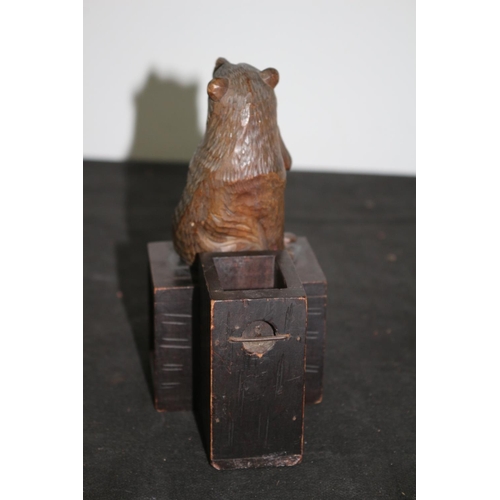 550 - Believed to be Japanese - Vintage Sitting Bear Desk Item - Could be possibly Black Forest?