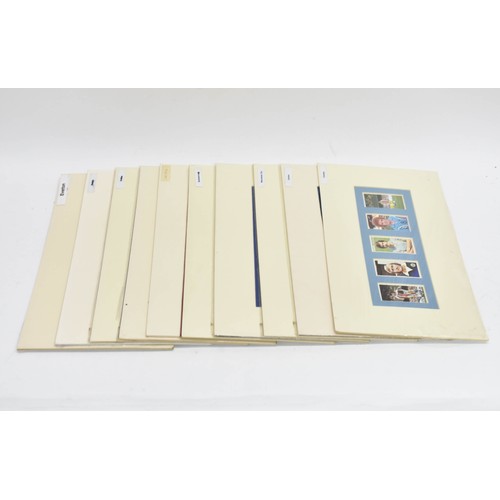 457 - A Collection Of 10 Mounted Cigarrette/Tea Cards Of A Football Topic. Each Measures 35cm x 20cm.