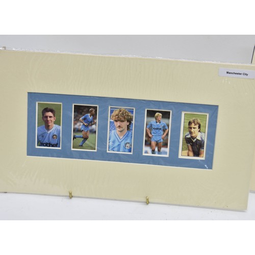 457 - A Collection Of 10 Mounted Cigarrette/Tea Cards Of A Football Topic. Each Measures 35cm x 20cm.