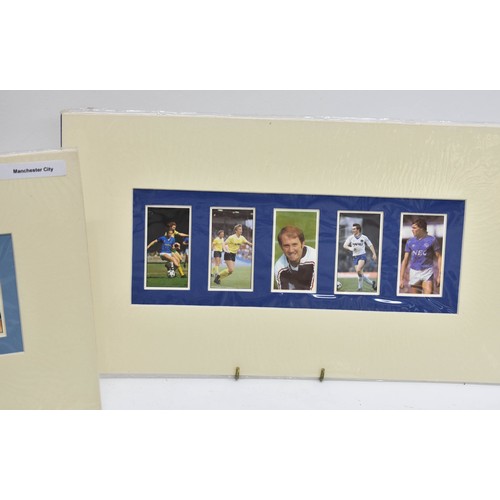 457 - A Collection Of 10 Mounted Cigarrette/Tea Cards Of A Football Topic. Each Measures 35cm x 20cm.