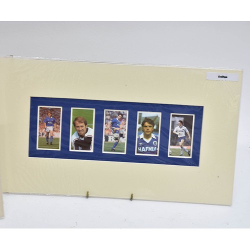 457 - A Collection Of 10 Mounted Cigarrette/Tea Cards Of A Football Topic. Each Measures 35cm x 20cm.