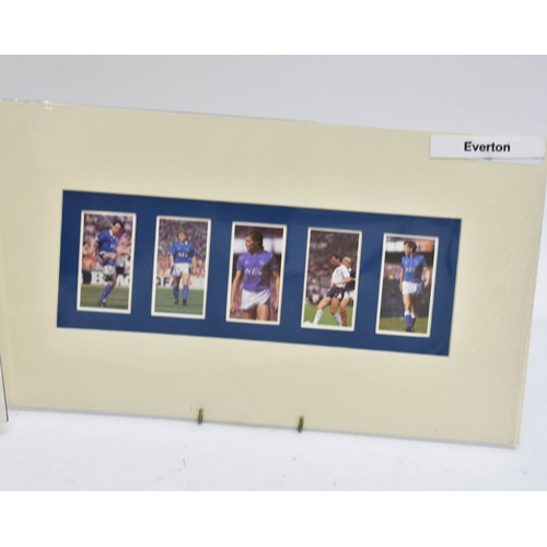 457 - A Collection Of 10 Mounted Cigarrette/Tea Cards Of A Football Topic. Each Measures 35cm x 20cm.