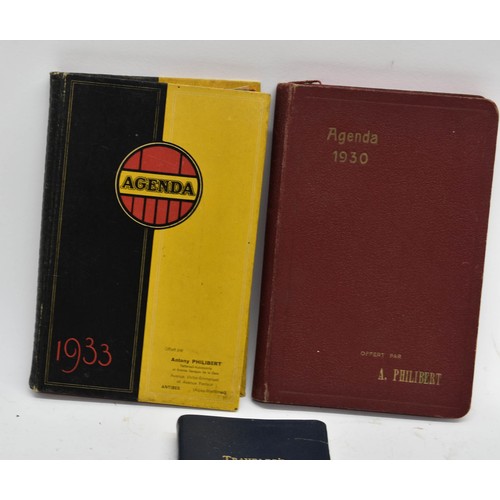 461 - 3 Vintage French Diaries Featuring Decorative Interior Pages