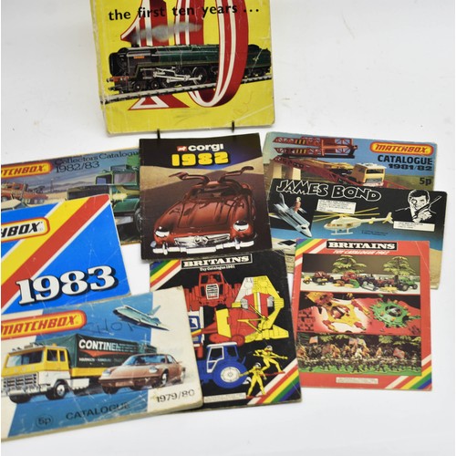 462 - A Quantity Of Vintage Toy Manuals Including Matchbox, Corgi And Britains