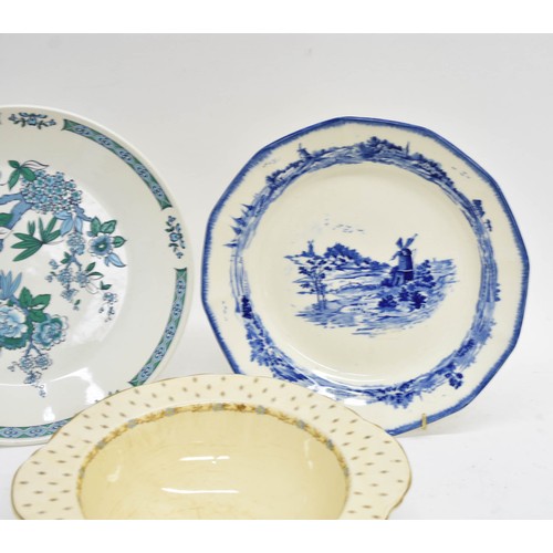 473 - A Collection Of 3 Items Including 2 Plates (One By Meakin And One Doulton) And A Tureen