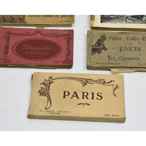 492 - A Collection Of French Postcards In Booklets Including Paris And Notre Damne