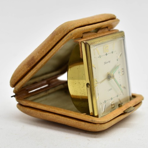 501 - A Vintage Travel Clock In Case