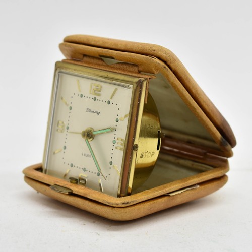 501 - A Vintage Travel Clock In Case