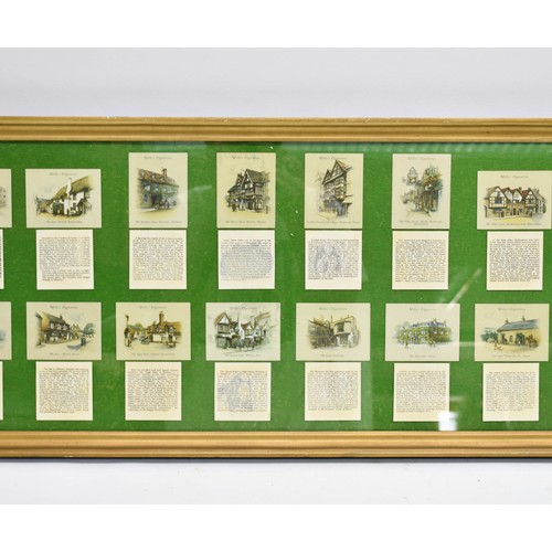 502 - 2 Large Framed Arrangements Of Cards Featuring Various Pub Related Scenes And Information. 36cm x 10... 