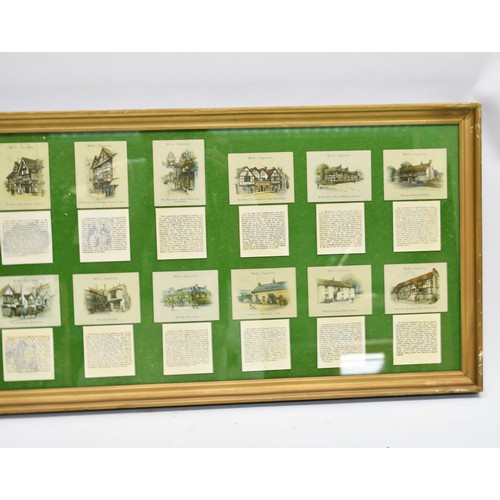 502 - 2 Large Framed Arrangements Of Cards Featuring Various Pub Related Scenes And Information. 36cm x 10... 