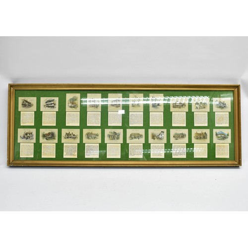 502 - 2 Large Framed Arrangements Of Cards Featuring Various Pub Related Scenes And Information. 36cm x 10... 