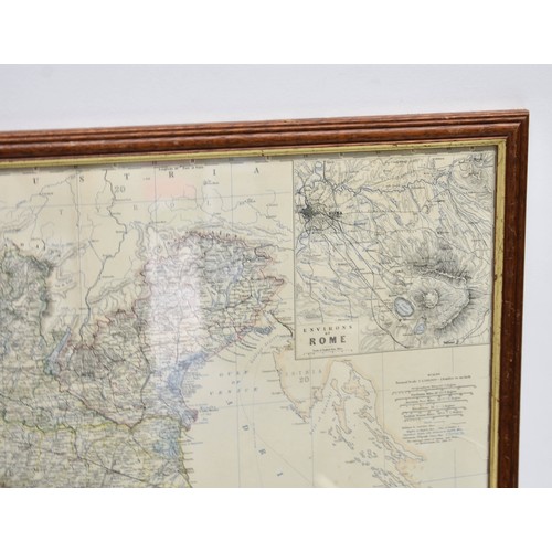 506 - A F/M/G Antique Map Of Italy Taken From Keith Johnston's General Atlas Dated 1873