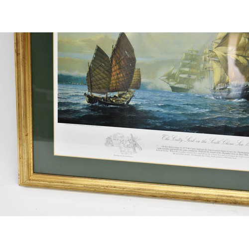 507 - A F/M/G Print Of The Cutty Sark. 72cm x 58cm.