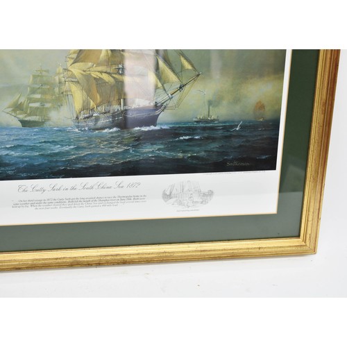 507 - A F/M/G Print Of The Cutty Sark. 72cm x 58cm.