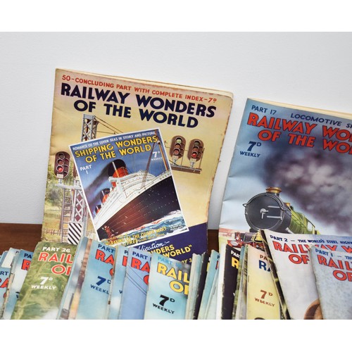 527 - A Collection Of 50 Railways Of The World Magazines - Some Featuring Interesting Fold Out Diagrams