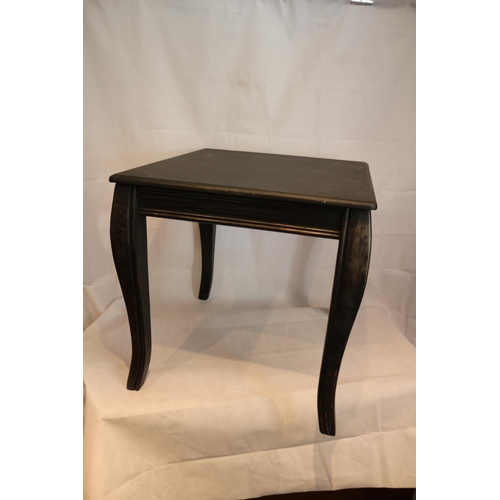 587 - Modern Wooden Lamp Table with nice Bowed Legs 61cm x 66cm