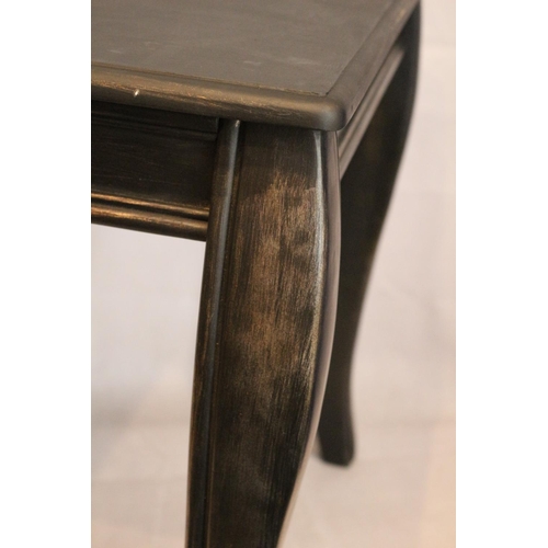 587 - Modern Wooden Lamp Table with nice Bowed Legs 61cm x 66cm