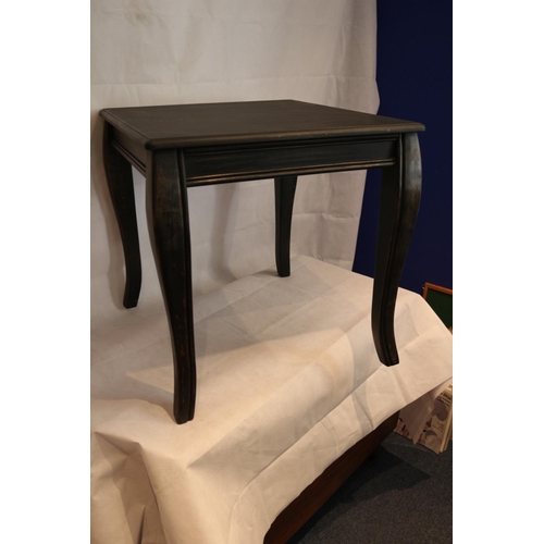 587 - Modern Wooden Lamp Table with nice Bowed Legs 61cm x 66cm