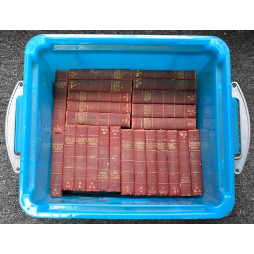 77 - A Box Containing A Large Quantity Of Nelson's Encyclpaedia Books