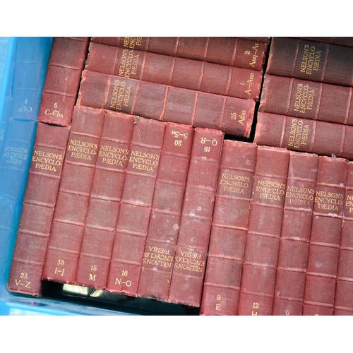 77 - A Box Containing A Large Quantity Of Nelson's Encyclpaedia Books