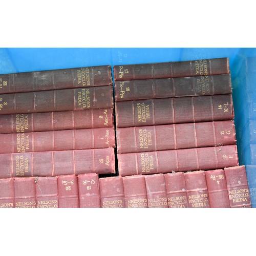 77 - A Box Containing A Large Quantity Of Nelson's Encyclpaedia Books