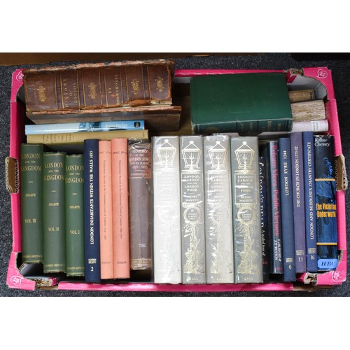 87 - A Box Of Antique Vintage Books All Related to London History