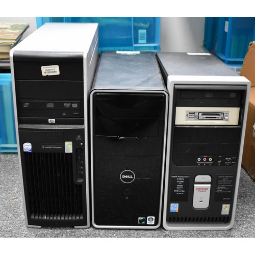 93 - 3 Computer Towers Including HP, Dell And Compaq