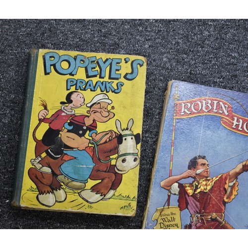 95 - A Collection Of 4 Vintage Children's Books Including Popeye And Robin Hood